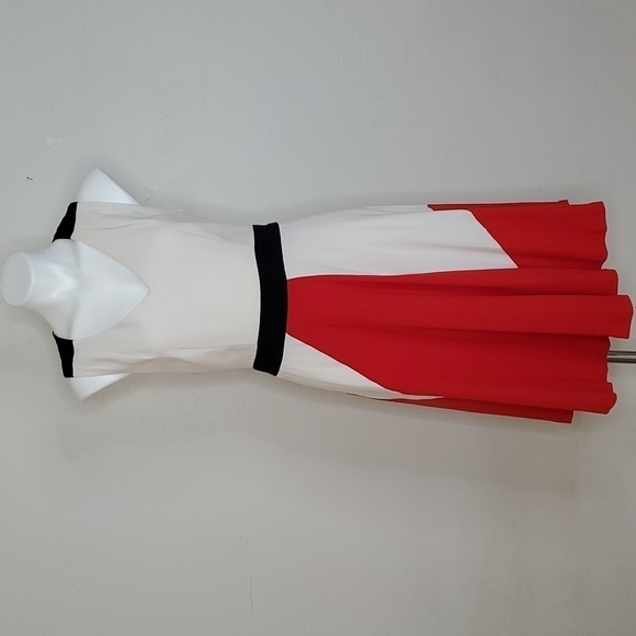 Trina Turk Pleated Color Block Dress Size 4 - Picture 1 of 12